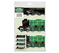 Coach House - Flying Scotsman Wrapping Paper and Gift Tags, 2 Sheets & 2 Tags, When Open the Sheets are 70 x 50 cms and Tags measure 12 x 9.5 cms