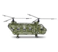 Coach House Partners Chinook Helicopter Metal Construction Set with Tools, 578 Pieces, Build Time 4 to 6 Hrs
