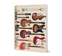 Coach House Partners | Guitars Notebook | A5 | 200 Pages | Lined | Spiral Bound
