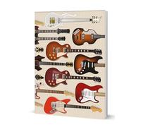 Coach House Partners Guitars Softcover Notebook, Music Through the Ages Note Book, A5, 120 Pages Lined, Multi-Coloured