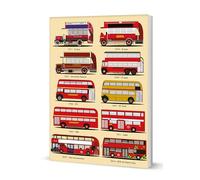Coach House Partners London Buses Softcover Notebook, Through the Ages Buses, A5, 120 Pages Lined, Multi-Coloured