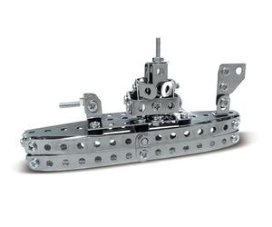 Coach House Partners Mini Builder Series Battleship Metal Construction Set - Stainless Steel, 152 Pieces, Tools Included, Enhance Dexterity Skills