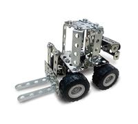 Coach House Partners Mini Builder Series Forklift Truck Metal Construction Set - Stainless Steel, 95 Pieces, Tools Included, Enhance Dexterity Skills