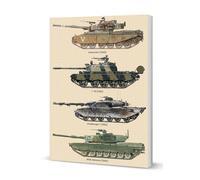 Coach House Partners Tanks Softcover Notebook, Through the Ages Military Notebook, A5, 120 Pages, Lined, Multi-Coloured