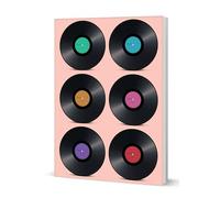 Coach House Partners Vinyl Record Softcover Notebook, A5, 120 Pages Lined, Vinyl Enthusiasts, Multi-Coloured