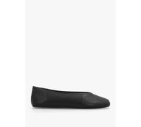 COACH Houston Black Leather Ballet Pumps Colour: Black Leather, Size: