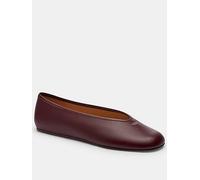 Coach Houston Leather Ballet Flat Red