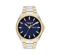 Coach Jackson Men's Watch -3H Quartz Bracelet Watch with Day Date Window - Water Resistant 3 ATM/30 Meters - Gift for Him - Premium Fashion Timepiece for Everyday Style - 45mm, Blue Two Tone, Modern