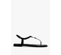 COACH Jessica Black Leather Toe Post Sandals Colour: Black Leather, Size: 4