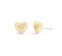 COACH Jewelry Women's Signature C Heart Stud Earrings