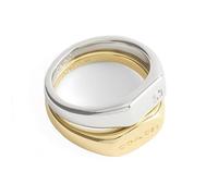 COACH Jewelry Women's Signature Signet Duo Ring Set