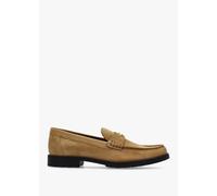 COACH Jocelyn Lion Suede Loafers Size: 5, Colour: Tan Suede