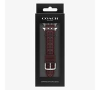 Coach Signature C Blackcurrant Apple Watch Strap - Silver