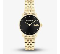 Coach Ladies Elliot Black Dial Gold Tone Watch 14504302