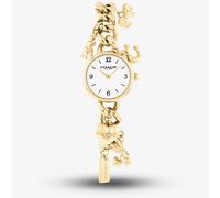 Coach Ladies Iris Gold Plated Charm Bracelet Watch 14504648