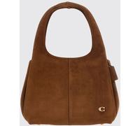 COACH Lana Monogram Leather and Suede Shoulder Bag with Double Handle