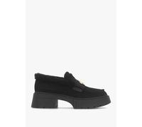 COACH Leah Black Suede Platform Loafers Size: 7, Colour: Black Suede