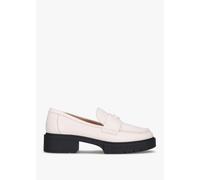 COACH Leah Chalk Leather Chunky Loafers Size: 3, Colour: Camel Leather