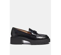 Coach Leah Leather Loafers - Black Black