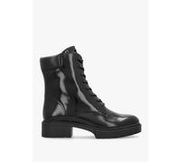 COACH Leighton Black High Shine Leather Ankle Boots Size: 5, Colour: Black Leather
