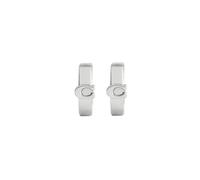 Coach Logo Hoop Earrings - Silver - One Size