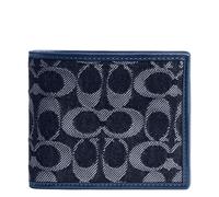 Coach Men's 3 in 1 Wallet in Signature Denim Accessory-Travel, Deep Blue