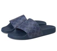 Coach Men's Slide Sandal, Denim, 8 UK