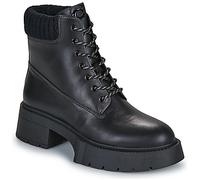 Coach Mid Boots LEAH PLATFORM LEATHER LACE-UP BOOTIE in Black 5