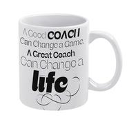 Coach Mug A Good Coach Can Change A Game Mug Funny Coffee Mug,Man Cave Prints,The Best Gift for Colleagues, Parents, and Grandparents, 110z Men and Women