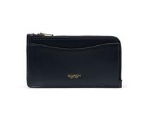 Coach New York Credit card case Genuine Leather 8 cm blue