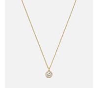 Coach Pave Halo Pendant Gold-Plated Necklace