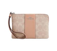 Coach Purse Lady Corner Zip Wristlet Logo Sand
