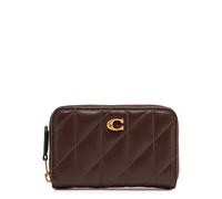 Coach Quilted Logo Leather Wallet - Brown - One Size