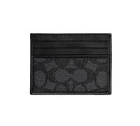 Coach Refined Card Case in Signature Jacquard, Charcoal/Black, One Size, Refined Card Case in Signature Jacquard