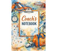 Coach’s Notebook: Basketball Playbook & Notes Journal | Watercolor Basketball Coach Planner for Practices, Games, and Strategy