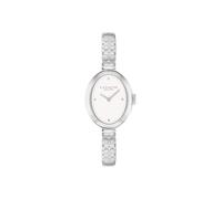 COACH Sammy Women's 2H Quartz Watch - Jewelry-Inspired 22.5mm Bangle Watch - Modern and Elegant Everyday Timepiece - Gift for Her, Silver-White