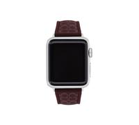 Coach Signature C Blackcurrant Apple Watch Strap - Silver