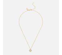 Coach Signature C Pavé Gold-Toned Heart Pendant Necklace