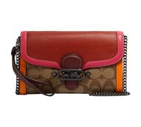 COACH Signature Colorblock Jade Chain Crossbody, Women's Crossbody Bag, Khaki, Redwood, One Size