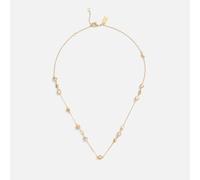 Coach Mixed Charm Chain Station Necklace, Gold/Crystal