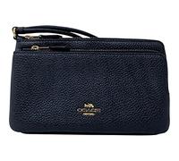 COACH Signature PVC Double Zip Wallet, Midnight