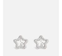 Coach Signature Silver-Tone Pavé Star Stud Earrings