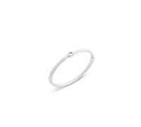 Coach Silver Boxed C Logo Hinged Bangle - Silver