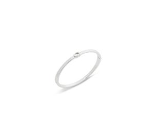 Coach Silver Boxed C Logo Hinged Bangle - Silver
