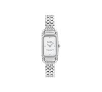 Coach Silver Cadie White Rectangle Bracelet Watch - Silver