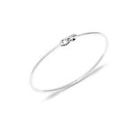 Coach Silver Interlocked Pave C Bangle - Silver
