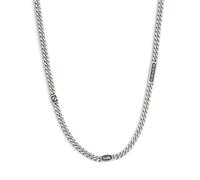 Coach Silver Men's Logo Station Necklace - 45.7 cm