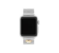 Coach Silver Mesh Gold Heart Apple Strap - Silver
