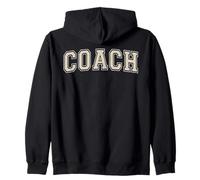 Coach Sports Trainer Antique White Varsity on the back Zip Hoodie