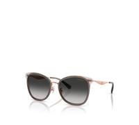 COACH Square Sunglasses- Rose Gold Metal Frame With Dark Grey Lens, Black, Women Black